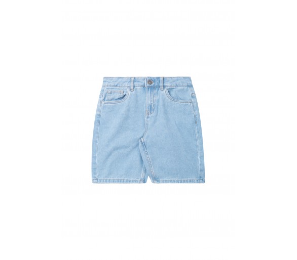 SOMEONE : Lichte denim short met voor- en achterza