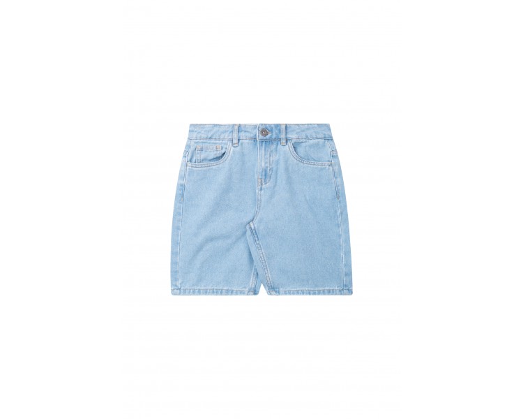 SOMEONE : Lichte denim short met voor- en achterza