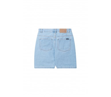 SOMEONE : Lichte denim short met voor- en achterzak