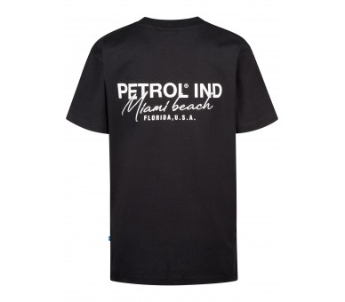 PETROL : T-shirt met print op de rug