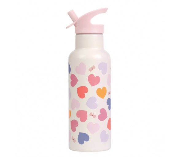 Stainless Steel Drinking Bottle XL Hearts