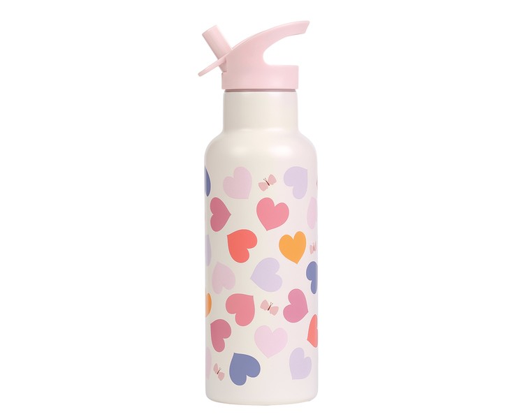 Stainless Steel Drinking Bottle XL Hearts