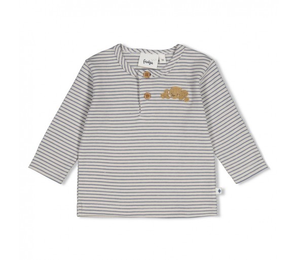 FEETJE : Striped long-sleeved ribbed shirt - Breakfast Buddy