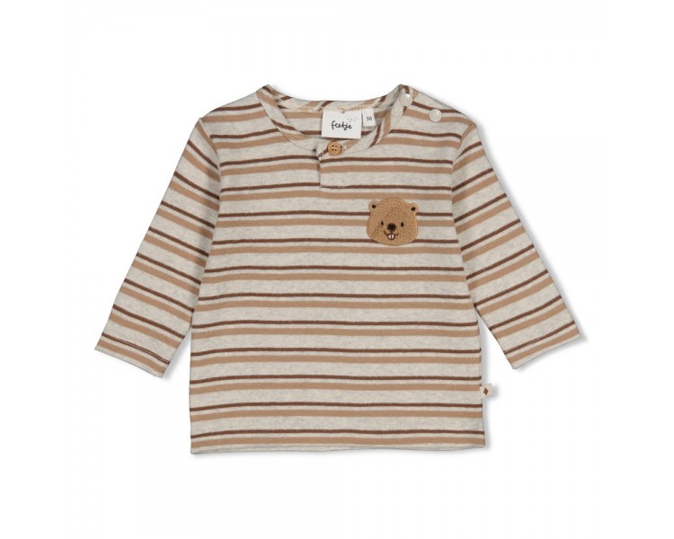 FEETJE : Striped ribbed long sleeve - Tiny Timber Tales