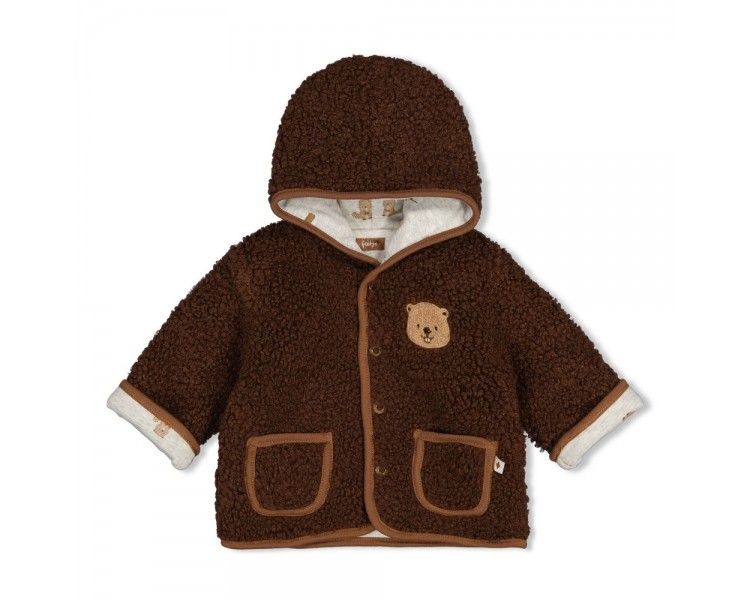 FEETJE : Reversible hooded teddy jacket - Tiny Timber Tales