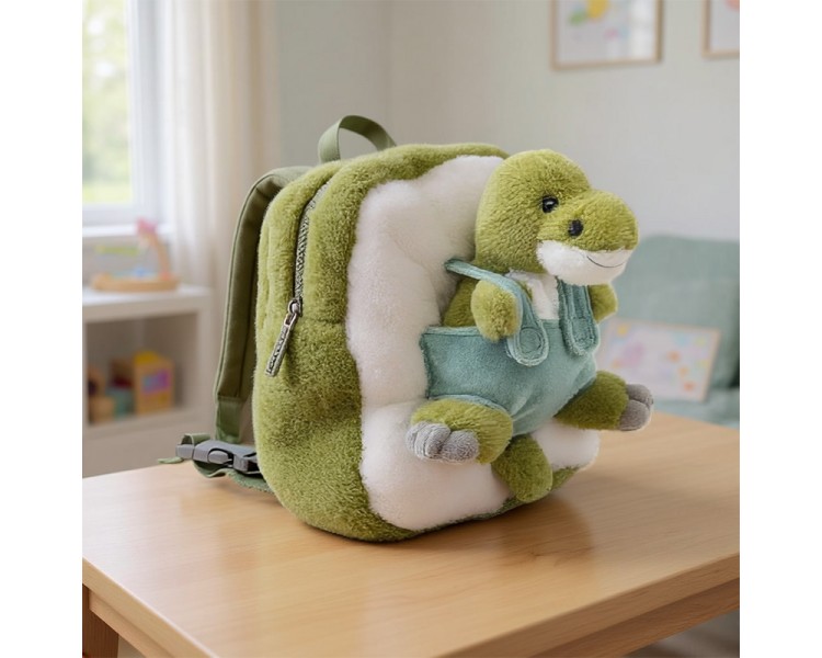 backpack dino green
