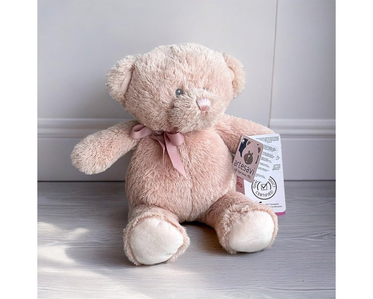 Super leuke lichte roze beer van 37 cm