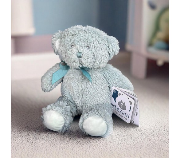 Super leuke licht blauwe beer van 23 cm