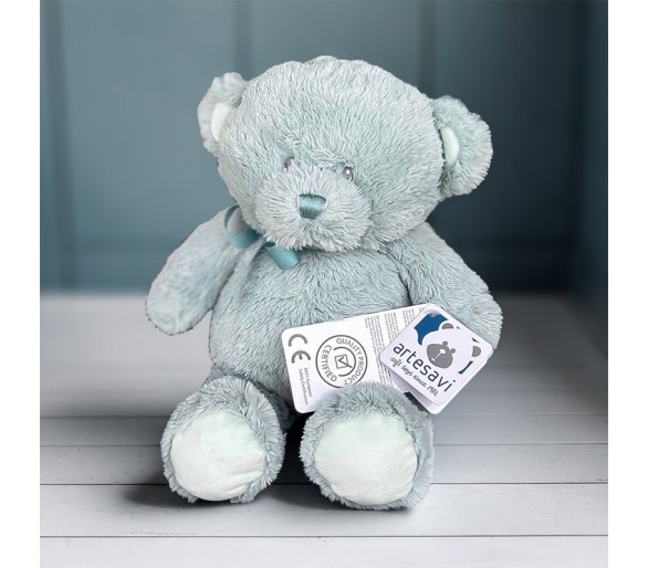 Super leuke licht blauwe beer van 43 cm