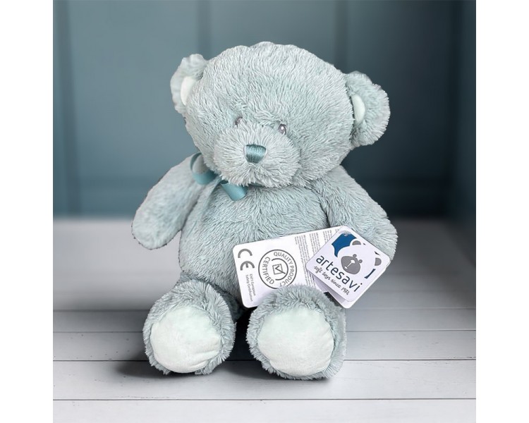 Super leuke licht blauwe beer van 43 cm