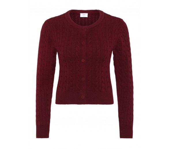 GRUNT : Cardigan met kabelbreisel