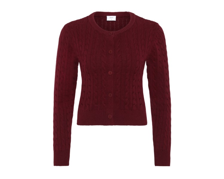 GRUNT : Cardigan met kabelbreisel