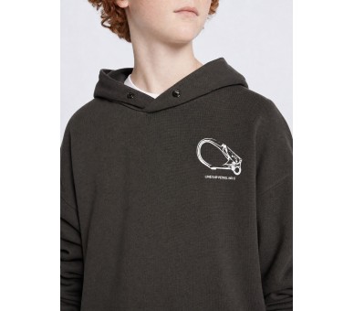 PETROL : Boys Sweater Hooded Print