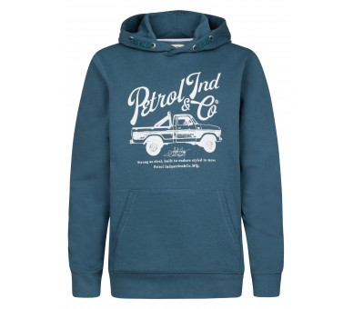 PETROL : Boys Sweater Hooded Print