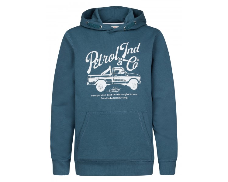 PETROL : Boys Sweater Hooded Print