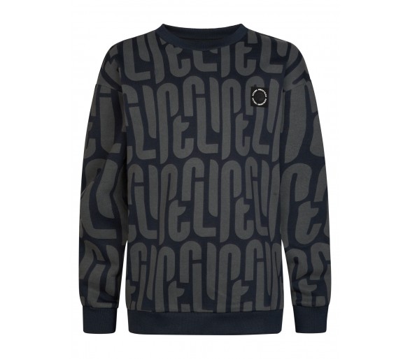 PETROL : Boys Sweater Round Neck AOP