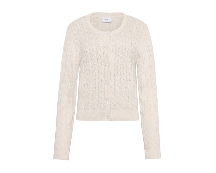 GRUNT : Cardigan met kabelbreisel