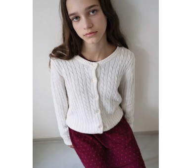 GRUNT : Cardigan met kabelbreisel