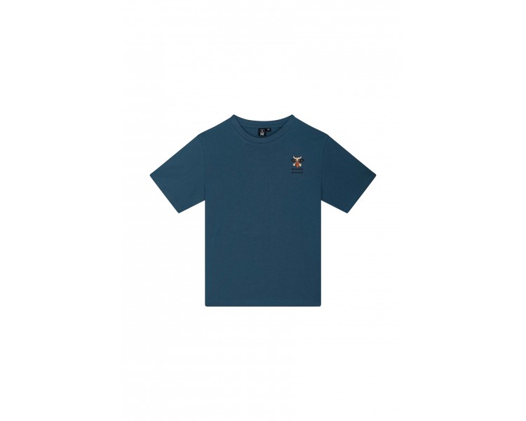 SOMEONE : T-shirt short sleeves jeans blue