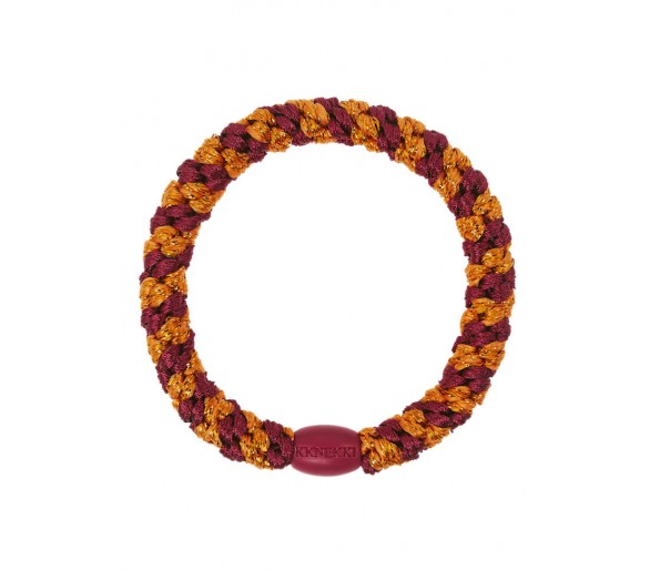 KKNEKKI : Bordeaux orange glitter Stripe