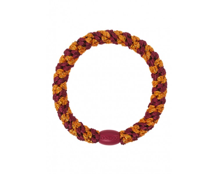 KKNEKKI : Bordeaux orange glitter Stripe
