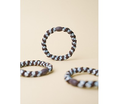 KKNEKKI : Brown seablue glitter stripe