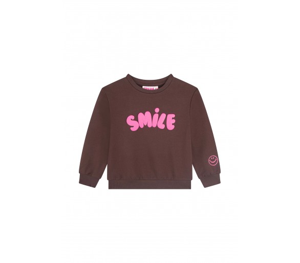 SOMEONE : Sweater met "SMILE" print