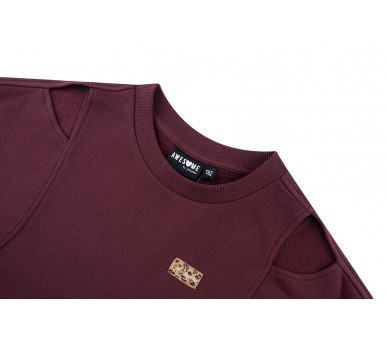AWESOME : Sweater met kleine opdruk