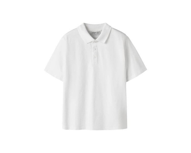NAME IT: Effen witte polo