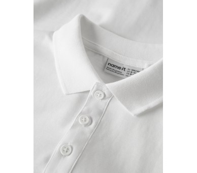 NAME IT: Effen witte polo