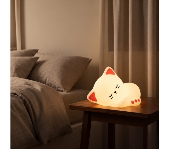 Veilleuse chaton endormi rechargeable