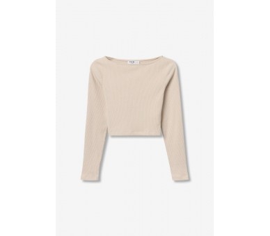 TIFFOSI: T-shirt met lange mouwen in beige