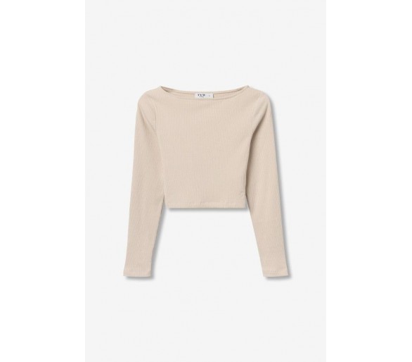 TIFFOSI: T-shirt met lange mouwen in beige
