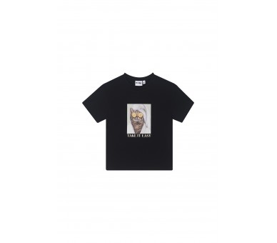 SOMEONE : T-shirt met een grappige kattenfotoprint
