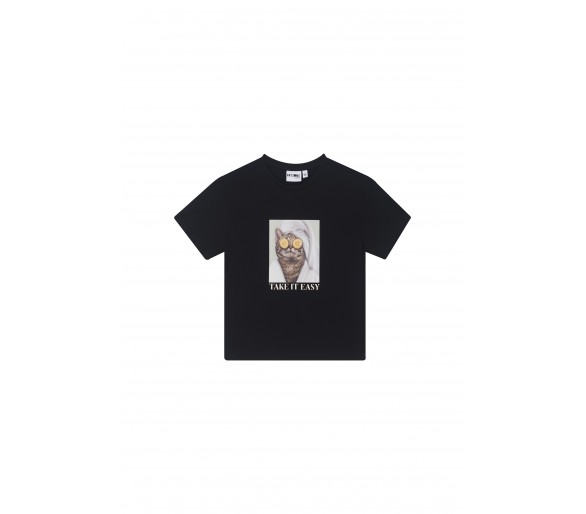 SOMEONE : T-shirt met een grappige kattenfotoprint