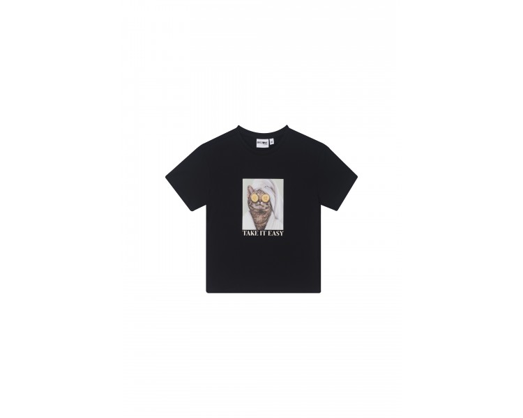 SOMEONE : T-shirt met een grappige kattenfotoprint