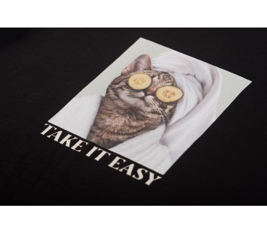 SOMEONE : T-shirt met een grappige kattenfotoprint