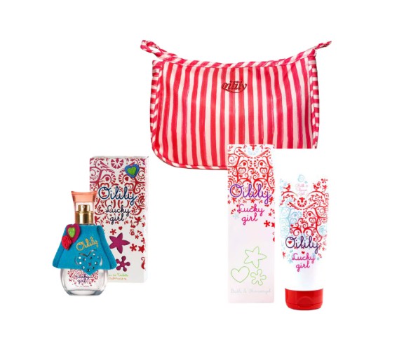 Oilily : Lucky girl edt 30 ml + bdg 250ml + make up purse