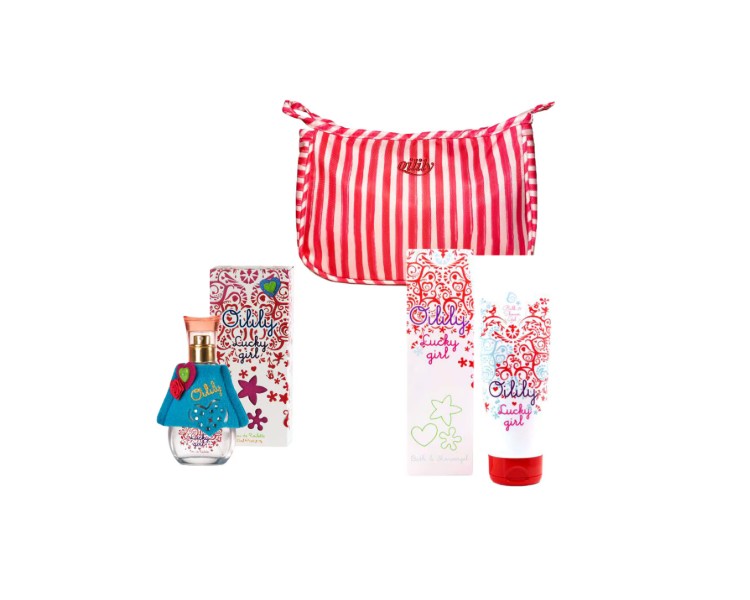 Oilily : Lucky girl edt 30 ml + bdg 250ml + make up purse