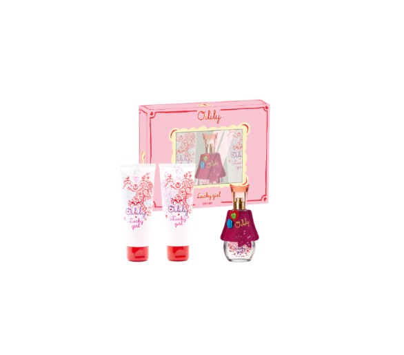 Oilily : Lucky girl edt 50 ml + bdg 75ml + bl 75 ml