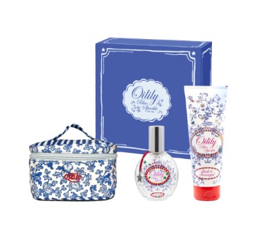 Oilily : Blue sparkle EDT 75ml + BDG 250ml + Beauty Case + Luxury Box