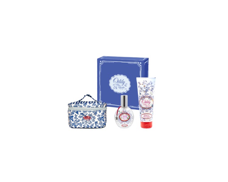 Oilily : Blue sparkle EDT 75ml + BDG 250ml + Beauty Case + Luxury Box