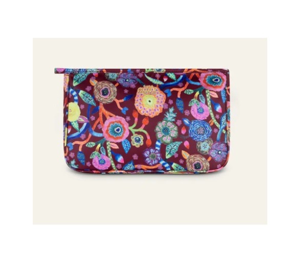 OILILY Flowers Colle cosmetic bag - tawny port