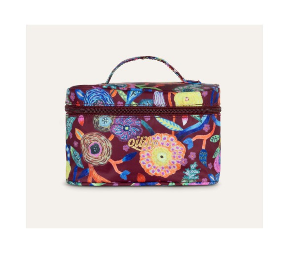 OILILY Flowers Colle beautycase - tawny port
