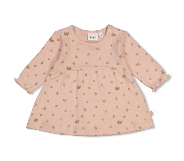 FEETJE : Jurk pointelle rib AOP - Fall in Love