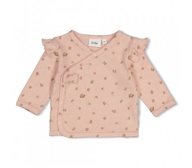 FEETJE : Overslagshirt pointelle rib AOP - Fall in