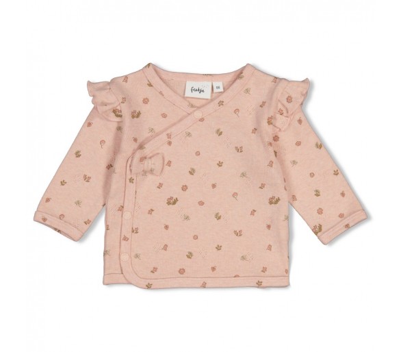 FEETJE : Overslagshirt pointelle rib AOP - Fall in
