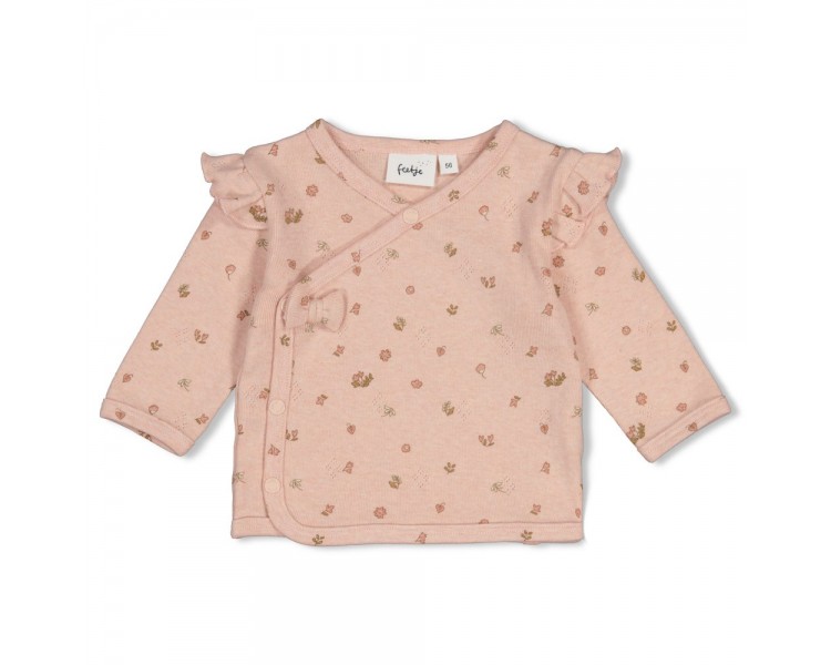 FEETJE : Overslagshirt pointelle rib AOP - Fall in