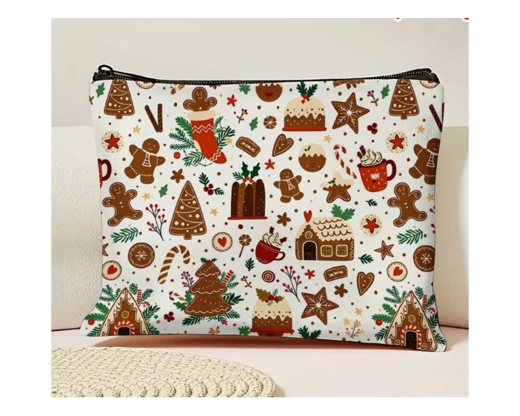 Christmas Toiletry Bag – Gingerbread Christmas