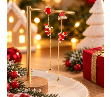 Cute Santa Claus Dangle Earrings
